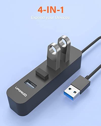 Amazon.com: Upgrow 4-Ports USB3.0 Hub with 5 Gbps for iMac MacBook Surface-Black : Electronics