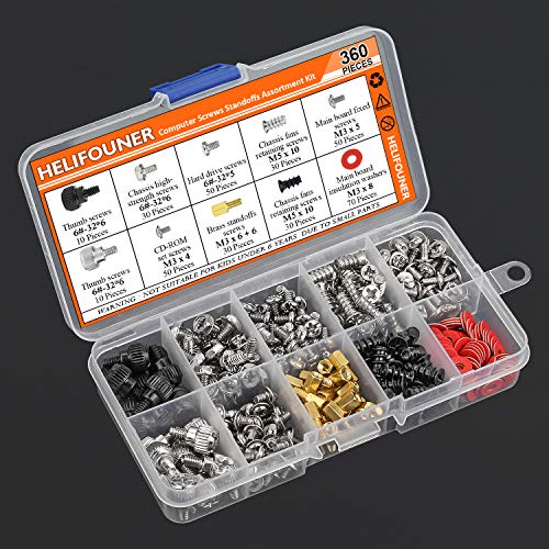 Amazon.com: HELIFOUNER 360 Pieces Computer Standoffs Screws Assortment Kit for Hard Drive Computer C