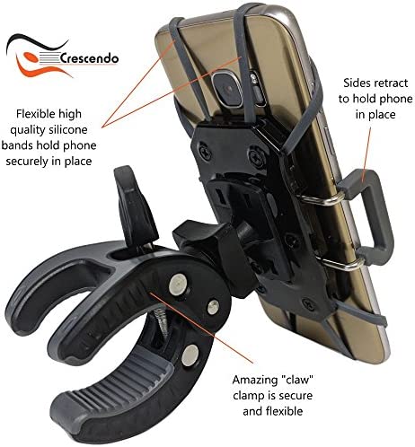 Amazon.com: Crescendo CR-30 SlimClip Mic Stand Phone Holder, iPhone Clamp Mount, Pole Phone Mount, M