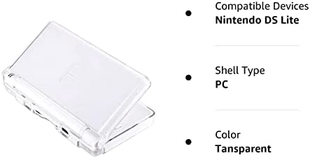 KlsyChry Transparent Hard Shell Case Cover Compatible with Nintendo DS Lite NDSL, Replacement Protec