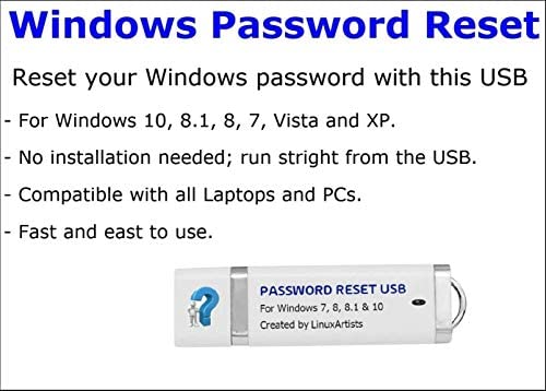 Amazon.com: Windows Password Reset USB for Window 10, 8, 7, Vista, XP