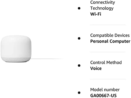 Amazon.com: Google Nest WiFi AC1200 Add-on Point Range Extender - Snow (1600 sq ft Coverage) : Elect
