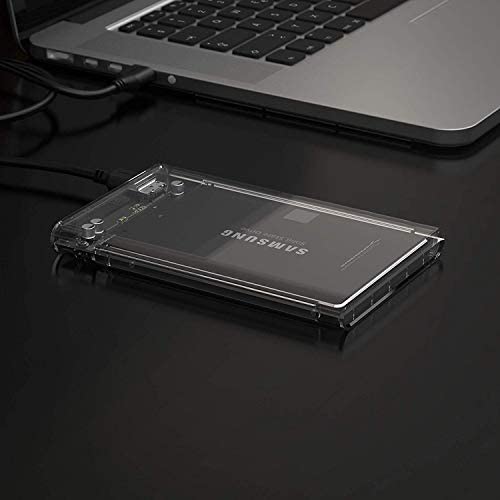 SABRENT 2.5 Inch SATA to USB 3.0 Tool Free Clear External Hard Drive Enclosure [Optimized for SSD, S