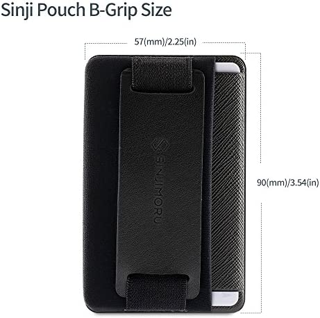 Sinjimoru Phone Grip Card Holder with Phone Stand, Secure Stick on Wallet for iPhone with Pop Out St