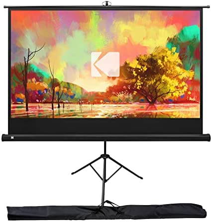 KODAK 60 Inch Projector Screen with Stand | Pull Down Projection Backdrop for Outdoor & Indoor M