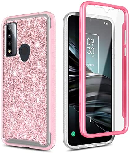 NZND Case for TCL 20 XE with [Built-in Screen Protector], Full-Body Protective Shockproof Rugged Bum