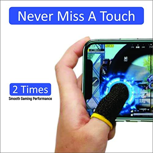 GENDA Finger Sleeves for Gaming | Seamless Anti-Sweat Breathable Finger Sleeve Gloves for Gaming | T