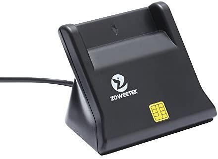 ZOWEETEK CAC Reader, CAC Card Reader Military, DOD Military USB Common Access CAC Smart Card Reader,