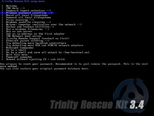 Amazon.com: Reset lost Passwords with Trinity Rescue Kit 3.4 - Windows compatible Rescue and Data Re