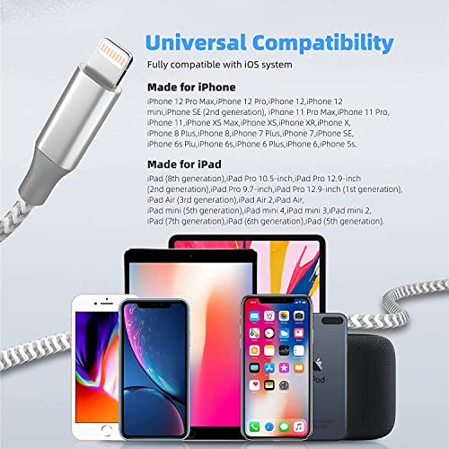 Amazon.com: iPhone Charger [Apple MFi Certified] 3pack 10FT Long Lightning Cable Fast Charging High