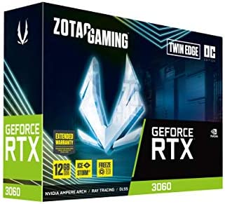 Amazon.com: ZOTAC Gaming GeForce RTX 3060 Twin Edge OC 12GB GDDR6 192-bit 15 Gbps PCIE 4.0 Graphics