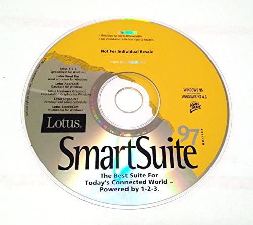Amazon.com: Lotus Smartsuite 97 Lotus 1-2-3 5 Wordpro 97 Approach 97 Freelance Graphics 97 Organizer