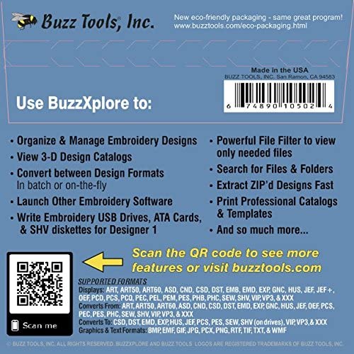 Amazon.com: BuzzXplore v2 Premier Embroidery Design Management