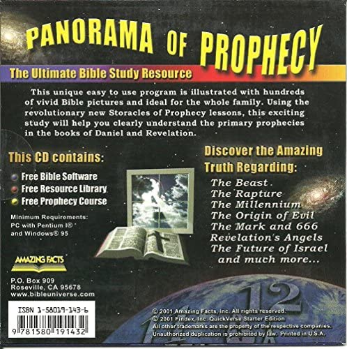 Amazon.com: Panorama of Prophecy - An Epic Bible Study Adventure [CD-ROM] [CD-ROM]