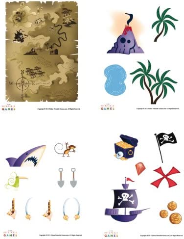 Amazon.com: Printable Pirate Treasure Map Pirate Craft For Kids [Download] : Software
