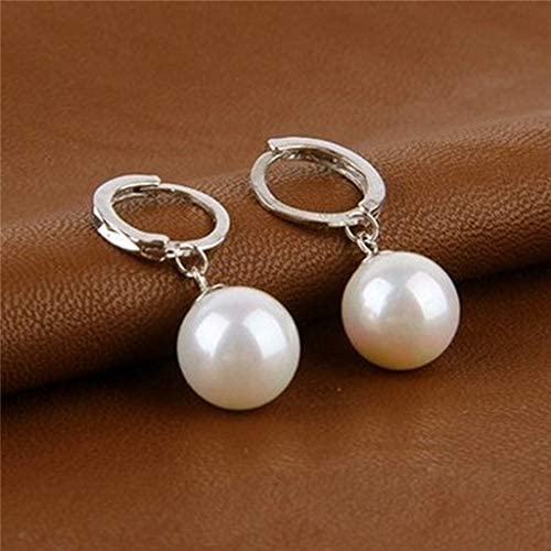 Amazon.com: Sterling Silver Pearl Earrings,Beautiful Fashion White Pearl Earrings,Dangle Drop Pearl