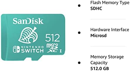 Amazon.com: SanDisk 512GB MicroSD Nintendo Switch Micro SDXC Memory Card for Switch & Switch Lit