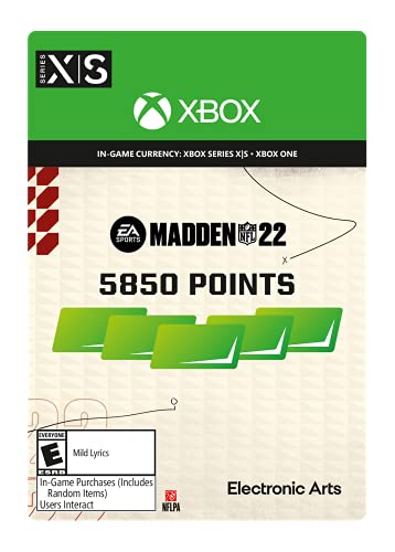 Amazon.com: Madden NFL 22: 5850 Madden Points - Xbox [Digital Code] : Everything Else
