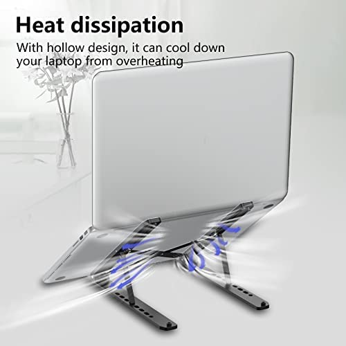 Amazon.com: Tonmom Laptop Stand for Desk, Adjustable Laptop Riser ABS+Silicone Foldable Portable Lap