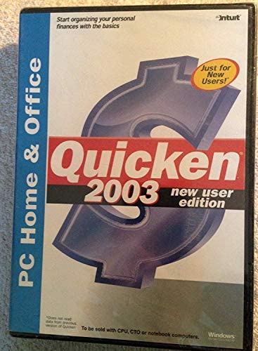 Amazon.com: Quicken 2003 New User Edition (PC Home & Office)