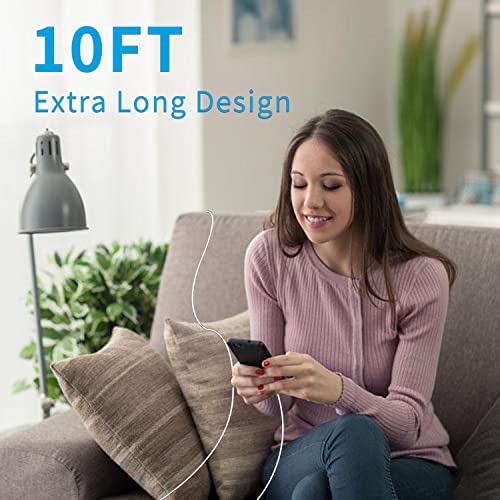 Amazon.com: [Apple MFi Certified] USB C to Lightning Cable 3Pack 10FT iPhone Fast Charger Cable Type