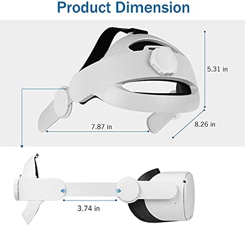 Amazon.com: Kuject Design 3-in-1 Adjustable Head Strap for Oculus/Meta Quest 2, Replacement for Elit