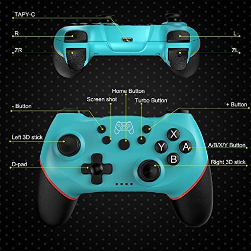 Diswoe Switch Controller, Bluetooth Switch Controller for Switch/Switch Lite, Wireless Switch Contro