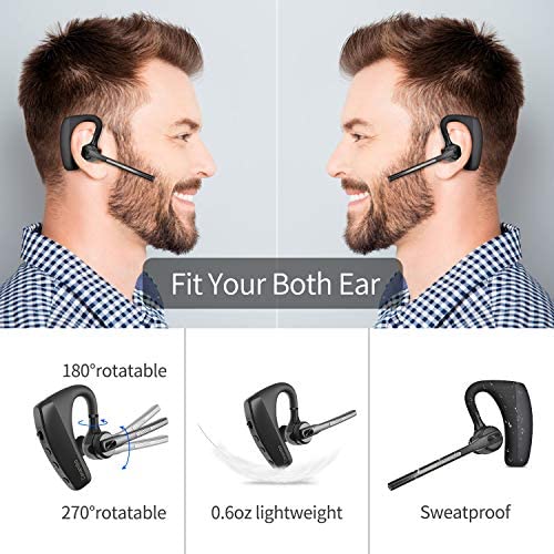 Amazon.com: Conambo Bluetooth Headset 5.1 with CVC8.0 Dual Mic Noise Cancelling Bluetooth Earpiece 1