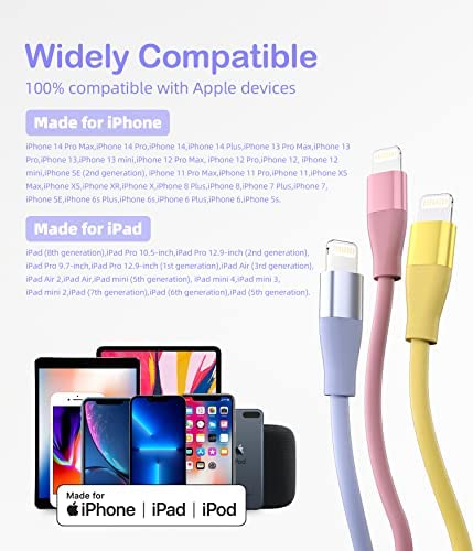 Amazon.com: iPhone Charger [Apple MFi Certified] 3Pack 10FT Lightning Cable Fast Charging iPhone Cha