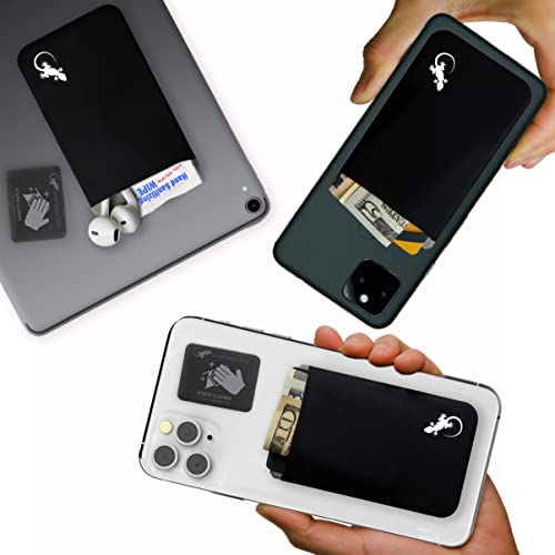 Gecko Travel Tech A Card Holder Phone Wallet Stick on - Credit Card Holders Universal to Any Cell Ph