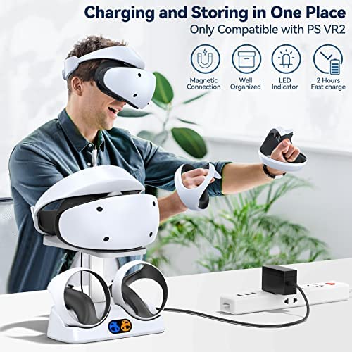 Amazon.com: Controller Charging Dock for PS5 VR2, PSVR 2 Charging Station with VR Headset Holder Dis