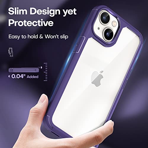 TAURI [5 in 1 Defender Designed for iPhone 13 Case 6.1 Inch, with 2 Pack Tempered Glass Screen Prote