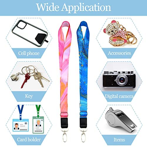 5 Pieces Phone Lanyard Universal Adjustable Neck Straps with Phone Pads Phone Lanyard Crossbody for