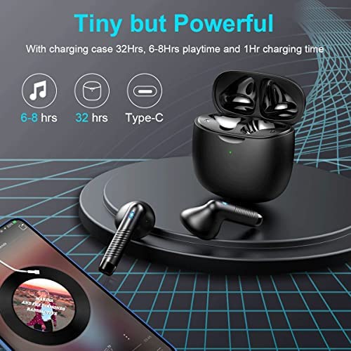 Wireless Earbuds, Bluetooth 5.3 Earbuds Stereo Bass, Bluetooth Headphones in Ear Noise Cancelling Mi