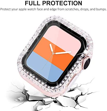 Amazon.com: KADES Compatible for Bling Apple Watch Protective Case with Built-in Screen Protector fo