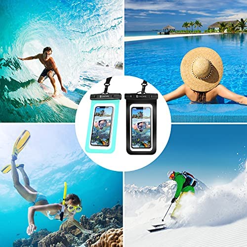 ???????? Waterproof Phone Pouch [2-Pack] - Universal IPX8 Waterproof Phone Case Dry Bag with Lanyard
