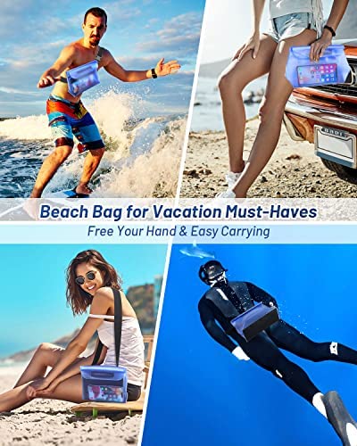 Waterproof Fanny Pack, Beach Vacation Essentials Water Proof Pouch Bag with Waist Strap, Cruise Acce