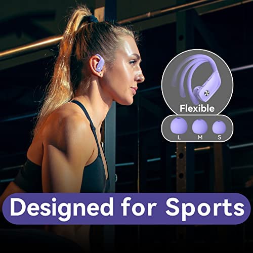 Wireless Earbuds Bluetooth Headphones 48hrs Play Back Sport Earphones with LED Display Over-Ear Buds