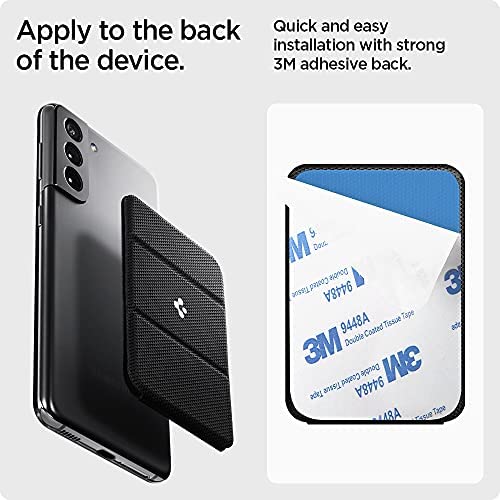 Spigen Smart Fold Phone Card Holder for Back of Phone, Stick on Phone Wallet, Credit Card Wallet wit