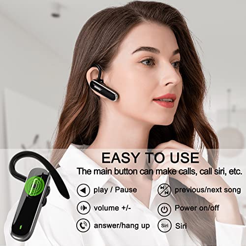 Amazon.com: munash Bluetooth Headset Wireless Handfree Earpiece V5.1 with 500mAh Battery Display Cha
