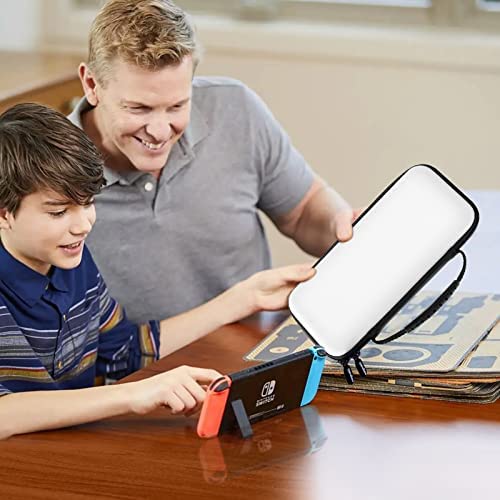 Amazon.com: Carry Case for Nintendo Switch/Switch OLED Console,White PU Protective Hard Portable Tra