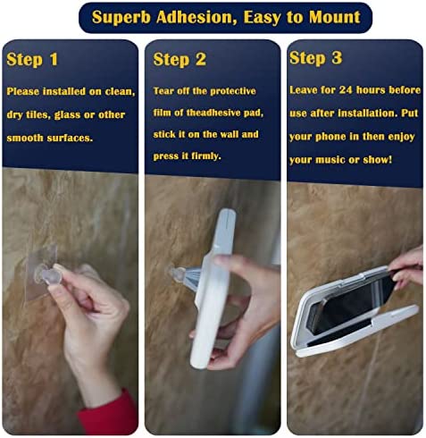 Amazon.com: Shower Phone Holder Waterproof 480° Rotation Shower Phone Mount Anti Fog Touch Screen Sh