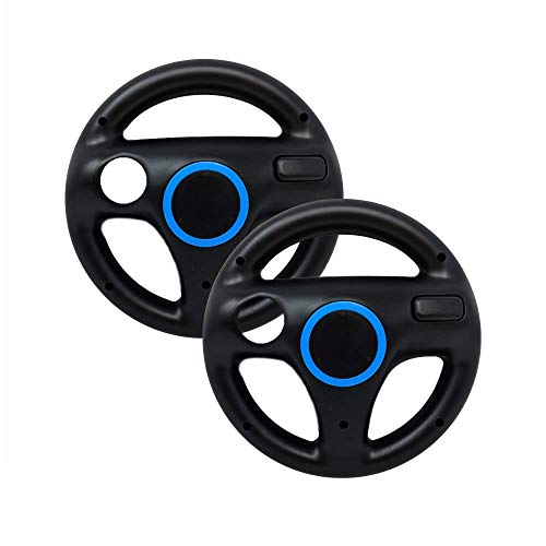 Amazon.com: Old Skool Mario Kart Racing Wheel Compatible with Wii and Wii U 2 Pack - Black : Video G