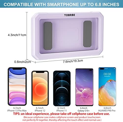 Amazon.com: TOBRBE Shower Phone Holder Waterproof 360°Rotation, Any Angle Adjustable,Mirror/Wall/Des