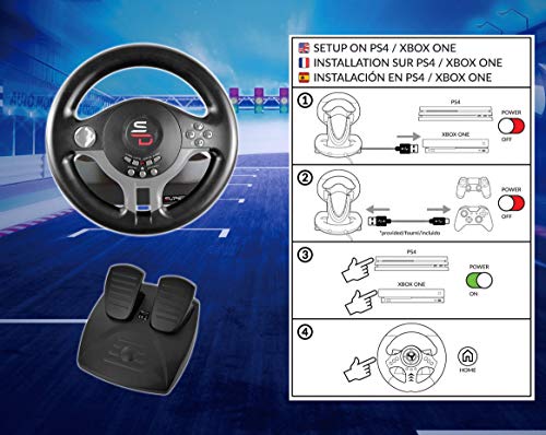 Amazon.com: Superdrive - racing Driving Wheel with pedals and gearshift paddles for nintendo Switch