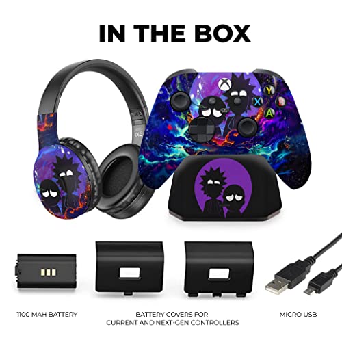 Amazon.com: Original Xbox Modded Controller, Wireless Gaming Headset & Magnetic Charging Stand C