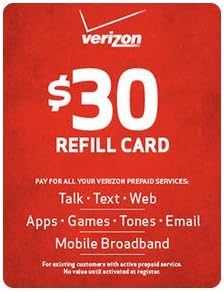 Amazon.com: Verizon $30 Refill Card (mail delivery) : Cell Phones & Accessories