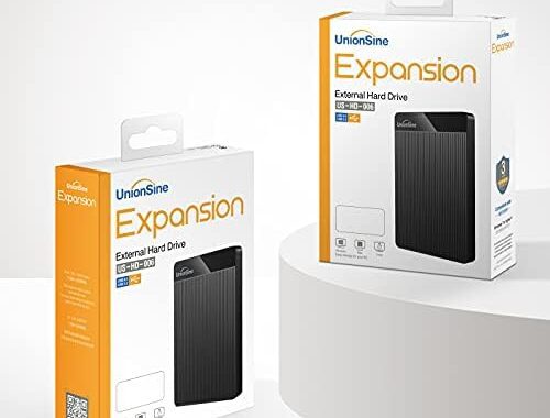 UnionSine 500GB 2.5" Ultra Slim Portable External Hard Drive HDD-USB 3.0 for PC, Mac, Laptop, PS4, X