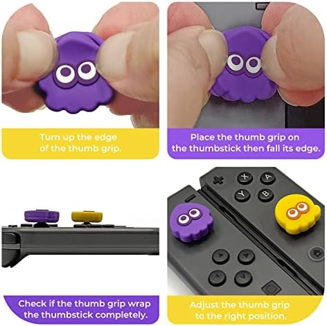 Amazon.com: Switch Thumb Grips Joystick Caps Compatible with Splatoon Nintendo Switch/OLED/Lite Cont