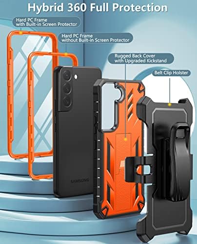 Amazon.com: for Samsung Galaxy S22 Protective Case: Military Grade Protection Rugged Anti-Drop Case